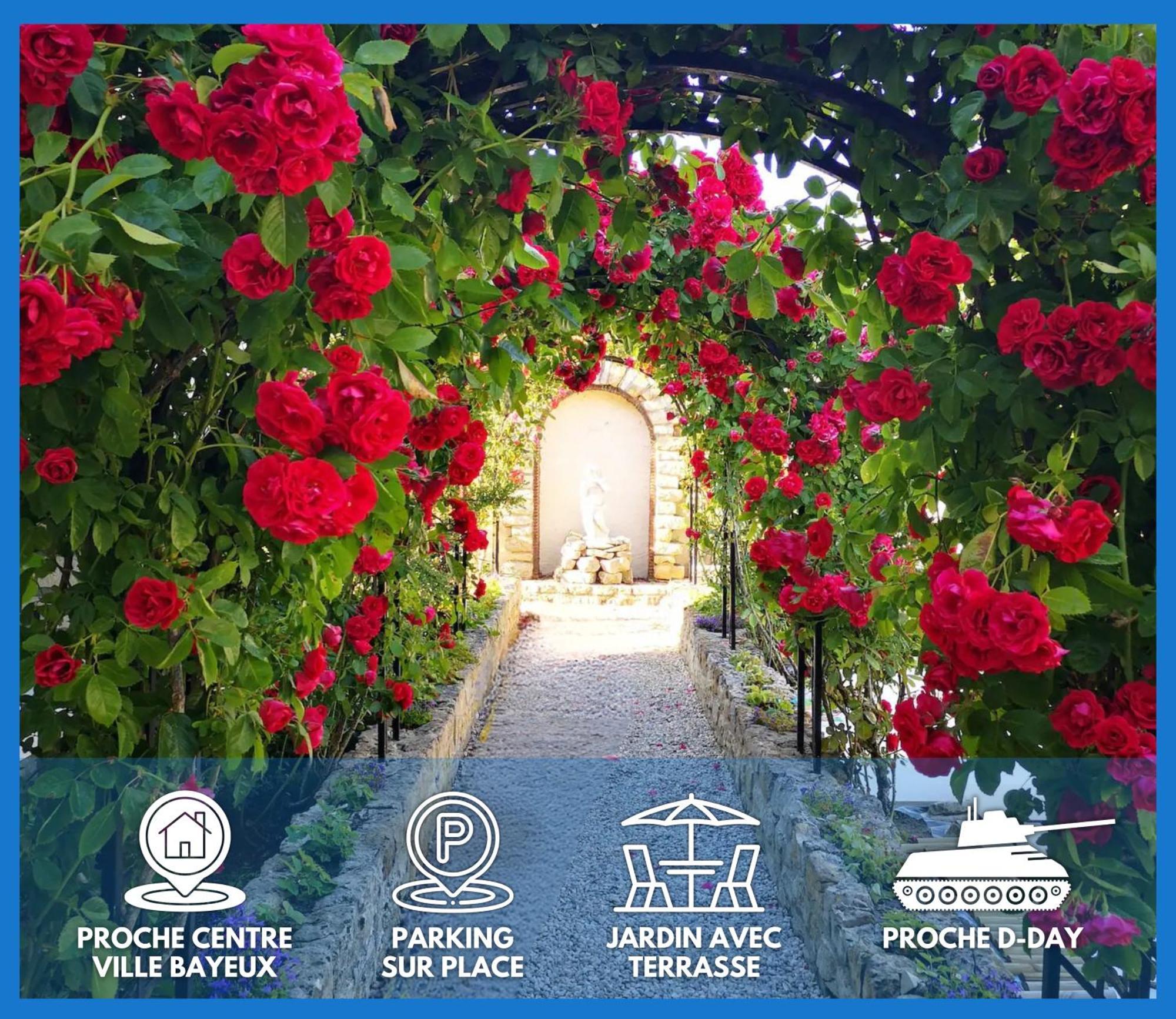 La Roseliere Maison Plain Pied Confortable Belle Decoration Jardin Magnifique 10 Mn A Pied Centre Ville Bayeux Proche Plages Du Debarquement Екстериор снимка